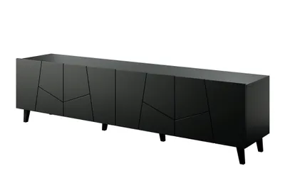 Produktbild von Fernsehschrank Etna Tv-Lowboard 200X52X42 Cm 4 Türiger Wohnzimmerschrank Schwarz