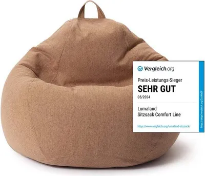 Obrázok produktu pre LUMALAND Comfort Line Sedací vak L, 185 L – pohodlné kreslo – ideálne ako taburetka