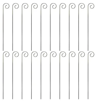 Produktbild von 20 Stück silberne Pflanzenetikettenhaken, Gartenmarkierer, Pflanzenetikettenaufhänger, Gartenpflanzenschilder, Haken für Gartengestaltung und Rankhilfen