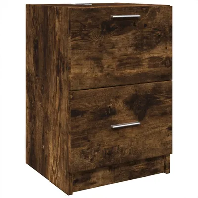 Produktbild von Waschbeckenunterschrank Räuchereiche 40x37x59 cm Holzwerkstoff