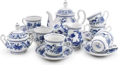 Zdjęcie produktu dla Zestaw do herbaty, porcelana Carlsbad Leander Meadows, Mary-Anne - cebula, 15 szt