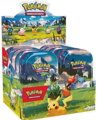 Produktbild von Pokémon Erhabene Helden Mini-Tin Display DE – 10 Tins, 20 Booster