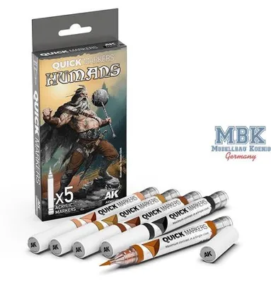Produktbild von AK Interactive AKMQ103 - Quick Markers Set - Humans - Neu