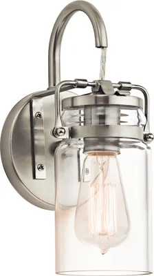 Produktbild von Elstead Brinley Wandleuchte E27 Nickel gebürstet