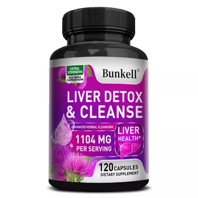 Produktbild von Liver Detox & Cleanse 1104mg (120 Kapseln) Nahrungsergänzungsmittel, Leber, Lebergesundheit, Entgiftung, Reinigung