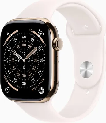 Produktbild von Apple Watch 11 46mm GPS+5G Titan Sport M/L gold/blassrosa