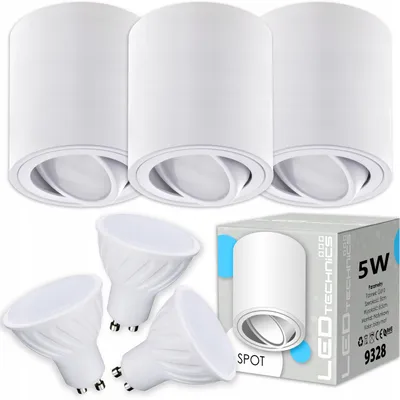Obrázok produktu pre LEDTechnics 3x Stropný natýnkový reflektor GU10 s LED žiarovkou