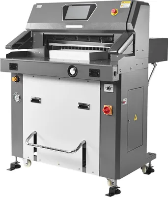 Productafbeelding van Elektrische papierknipper, metalen hydraulische papiersnijmachine, 660 mm snijbreedte, 100 mm snijdikte, grote elektrische guillotine met infraroodfunctie en reservemes