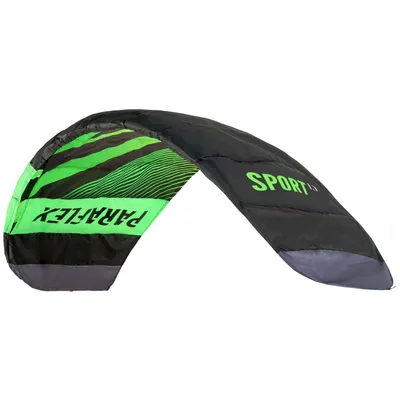 Produktbild von Wolkenstürmer Lenkmatte Paraflex Sport 1.7 (schwarz-grün), Zweileiner Kite - flugfertig ink. Schnüre, Lenkbar und Safety Leash