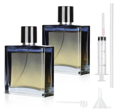 Image de 2 vaporisateurs de parfum en verre, capacité de 100 ml, rechargeables
