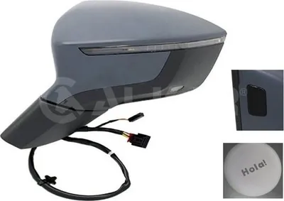 Obrázek produktu pro ALKAR 6135094 Vnější boční zrcátko levé pro SEAT Ateca (KH7) Vyhřívané konvexní elektrické zrcátko s povrchovou úpravou