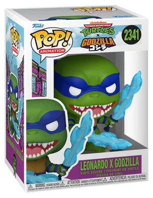Produktbild von Godzilla x Turtles POP! Animation Vinyl Figur Leonardo X Godzilla 9 cm