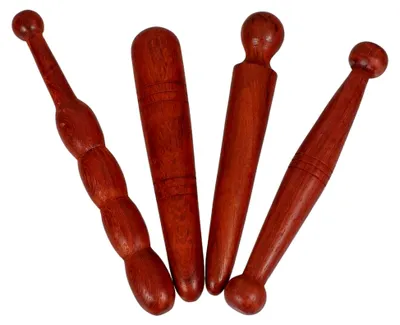 Produktbild von Holz-Fußmassagegerät 4 Stück Akupunkturstäbe für Reflexzonenmassage zur Förderung der Durchblutung und Entspannung