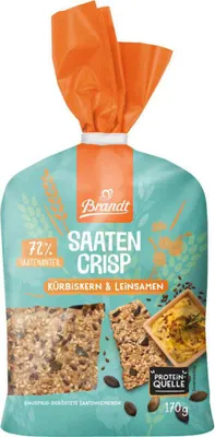 Immagine prodotto di Brandt seed crisp semi di zucca e semi di lino ad alto contenuto di semi 130g