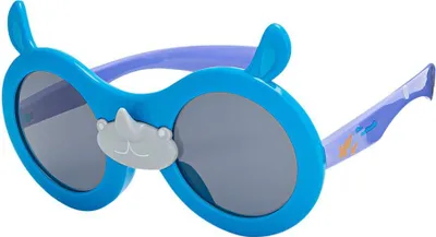 Produktbild von City Sonnen Brille Mädchen Kinder UV Schutz 400 Retro Modern Motiv Nilpferd 30455 Blau