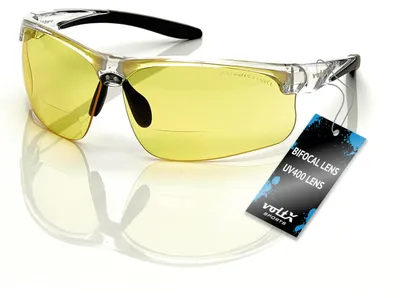 Image de voltX ULTIMATE SPORTS : Lunettes de sport bifocales avec protection, couleur jaune, +2,5