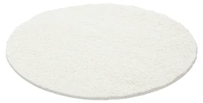Produktbild von Villa Möbel Lifiva Wohnzimmer-Teppich, Hochflor-Teppich, Shaggy, Einfarbig, Farbe:Creme, Grösse:120 cm Rund