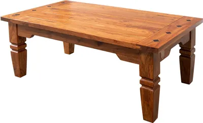 Image de MASSIVMOEBEL24 | Table basse 135x75 Acacia laqué Miel OXFORD #0429