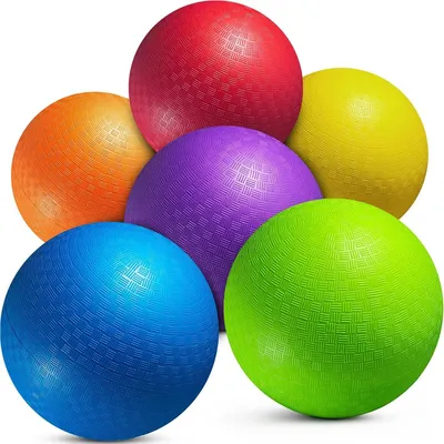 Imagen del producto de Juego de pelotas de goma inflables, 6 unidades, de 12,7 cm de diámetro, para niños y juegos