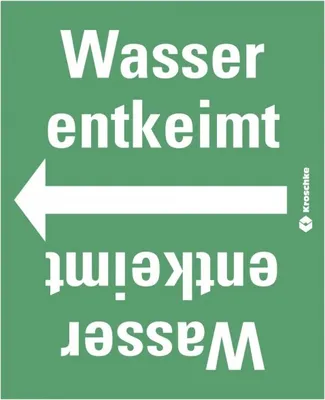 Produktbild von Dreifke® Rohrleitungsband Wasser entkeimt, praxisbewährt, ab Ø 50mm, grün/wei...
