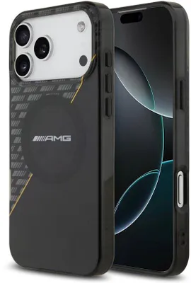 Immagine prodotto di Cover posteriore AMG - iPhone 17 Pro Max - Nero - MagSafe - Doppio strato - Sportiva