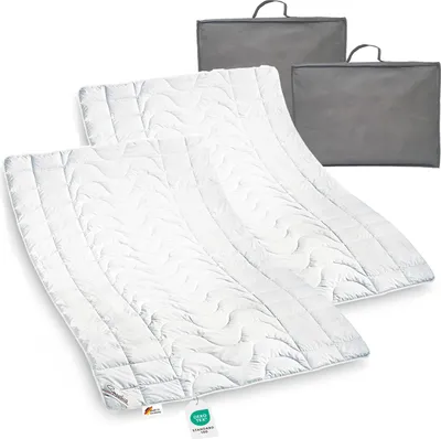 Produktbild von 2 Stück Sommerbett 100% Kamelhaar Bettdecke Sommerdecke 135x200 30°