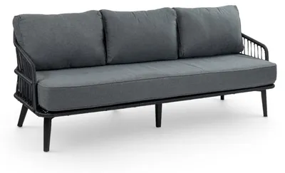 Produktbild von 3-Sitzer Lounge-Sofa | Isabel | Schwarz | Rope