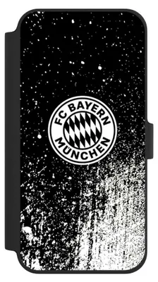 Produktbild von NIVOCASE Klapphülle für Apple iPhone 16 Plus  Handyhülle aus Kunst Leder NIVOflip schwarz FC Bayern München FCB Offizielles Lizenzprodukt