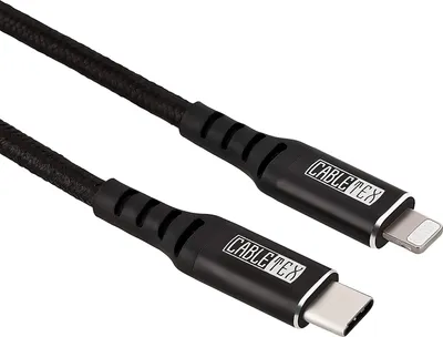 Produktbild von CABLETEX USB C auf Lightning Kabel, 200cm lang, Nylon-umflochtenes Ladekabel für iPhone 8 und ere, MFi- | Pro/max/X/XS/XR/XS Max/8/8 Plus und für iPhone, iPod, iPad und Airpods