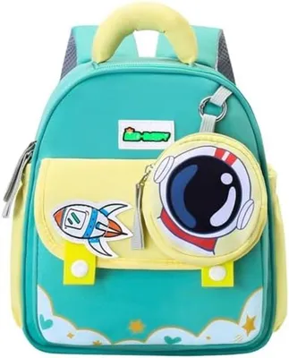 Produktbild von PromoHome® Kinderrucksack – Leichter Schulranzen mit Sicherheitsreflexion, Grün, 6 L