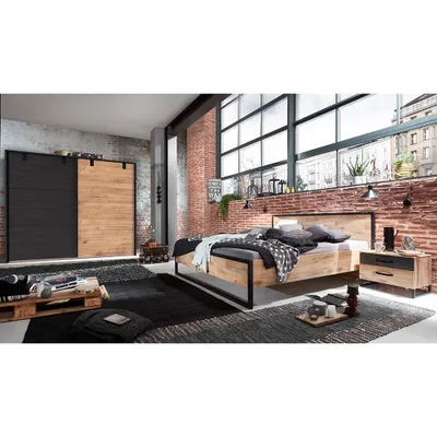 Produktbild von Schlafzimmer Set 4-tlg. DAVENPORT-43 mit Bett 160x200 in Eiche