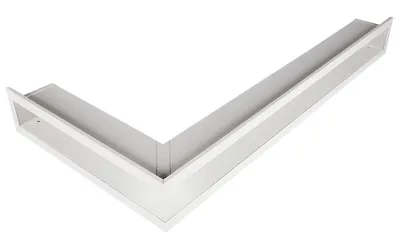 Image de Grille de cheminée Coin ouvert gauche 80x40x6cm - blanc