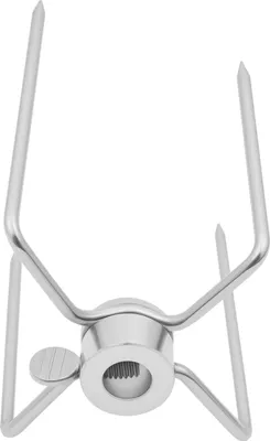 Produktbild von Fleischgabeln für Drehspieß - Grillspieß-Gabeln - 4er Set - 304 Edelstahl - Zinkenlänge 11 cm & 9 cm - Bohrung Ø 11,5 mm - Silber