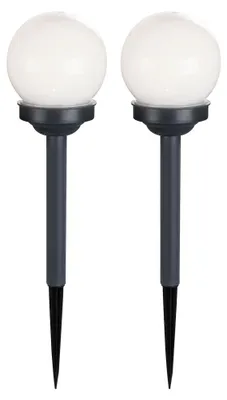 Produktbild von 2er Set LED Solar Kugel Steckleuchten für Ihren Außenbereich