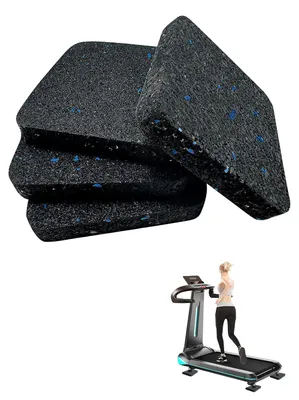 Image de Lot de 4 tapis anti-vibrations – Isolation phonique et protection du sol pour appareils