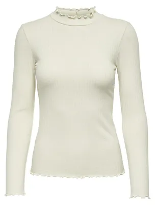Produktbild von JDY Dünnes Langarm Shirt Basic Stretch Rundhals Stehkragen Longsleeve Größe: M