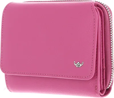 Immagine prodotto di Golden Head Pelle portafoglio Madrid RFID Protect Zipped Billfold Coin Wallet Fuchsia rosa