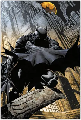 Zdjęcie produktu dla Erik Editores Dc Comics Batman Gargoyle Plakat Złoty Złoty Jeden Rozmiar