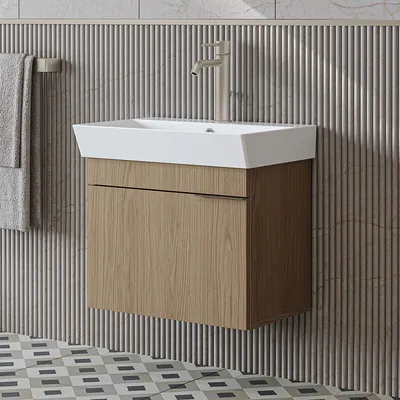 Immagine prodotto di Set di mobili da bagno Roomart LYCIA-60, 2 pezzi, larghezza 59 cm, rovere (chiaro)