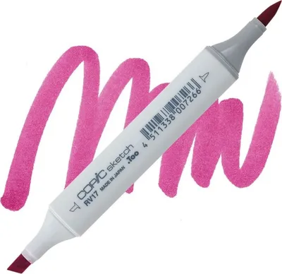 Immagine prodotto di COPIC Sketch pennello e scalpello bifacciale, RV17 magenta intenso