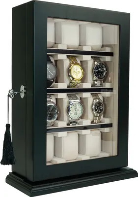 Produktbild von Rothenschild Uhrenvitrine  RS-1100-12BL für 12 Uhren schwarz