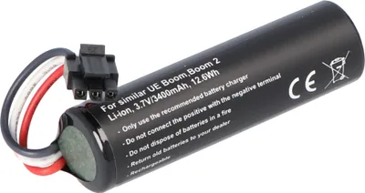 Produktbild von Akku passend für Ultimate Ears UE Boom, Boom 2, Li-Ion, 3,7V, 3400mAh, 12,6Wh, built-in, ohne Werkzeug