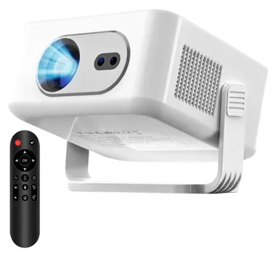 Immagine prodotto di Mini proiettore Android 14 - 300 lumen ANSI, risoluzione HD 720p - Proiettore LED - Compatto e portatile - Intrattenimento per una home cinema
