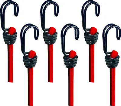 Produktbild von BASI - Gummispannseil 6er Set - GSS - Rot - mit Doppelhaken - Länge 600x8 mm - Zurrkraft 40 kg - 3x0004-0301