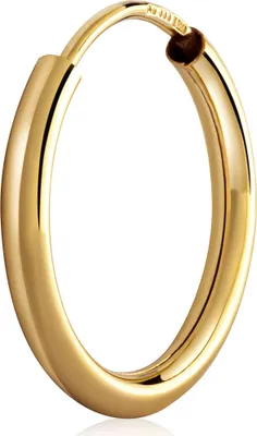 Produktbild von Einzel 15mm Creolen 333 Gelbgold 2,0mm starke Gold Ohrringe 8 Karat Ohrschmuck
