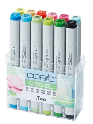 Zdjęcie produktu dla Profesjonalny zestaw markerów COPIC w 12 wiosennych kolorach