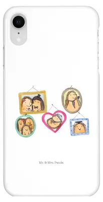 Produktbild von Mr. & Mrs. Panda Iphone XR Handyhülle Igel Familie - Weiß - Geschenk, Premium Kunststoff, Bilder, Liebe, Handy Case, Muttertag