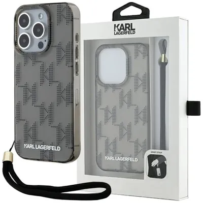 Produktbild von Etui Karl Lagerfeld Iml Mono Kl Muster & Schnur Na Iphone 15 Pro - Czarne