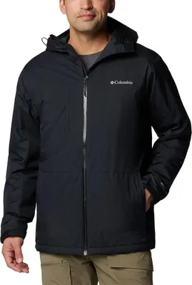 A man wearing a black Columbia jacket.
