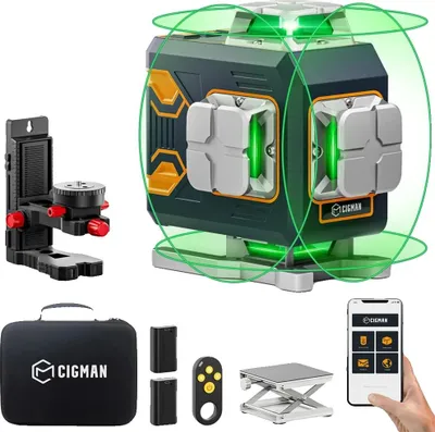 Obrázek produktu pro Laserová vodováha, 4x360° vyrovnání, ovládání přes aplikaci, CM-S02